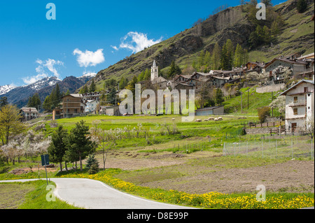 Europa Provincia di Torino Piemonte Orsiera Rocciavriè Park Usseaux il villaggio Foto Stock