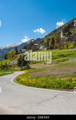 Europa Provincia di Torino Piemonte Orsiera Rocciavriè Park Usseaux il villaggio Foto Stock