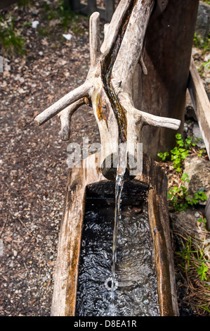 Europa Provincia di Torino Piemonte Orsiera Rocciavriè Park Usseaux fontana di montagna Foto Stock