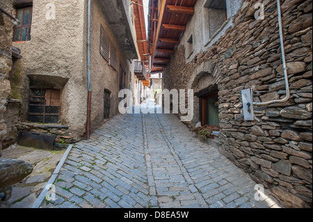 Europa Italia Provincia di Torino Piemonte Orsiera Rocciavriè Park Usseaux il villaggio Foto Stock