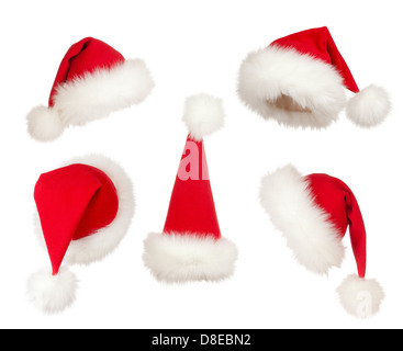 Set di Natale cappelli di Babbo Natale Foto Stock