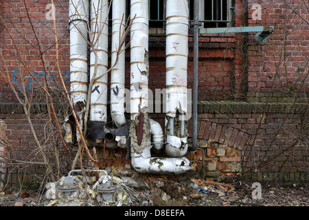 Berlino, Germania, industriale rovina a Berlino Niederschoeneweide Foto Stock