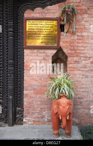 Motivi di Dwarika's Hotel, Kathmandu, Nepal Foto Stock