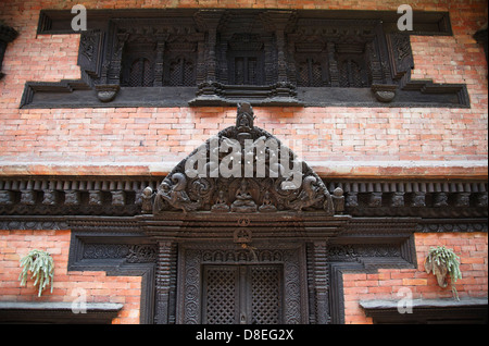 Architettura di Dwarika's Hotel, Kathmandu, Nepal Foto Stock