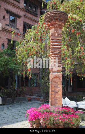 Motivi di Dwarika's Hotel, Kathmandu, Nepal Foto Stock