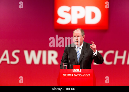 Augsburg, Germania, il cancelliere candidato Peer Steinbrueck, SPD Foto Stock