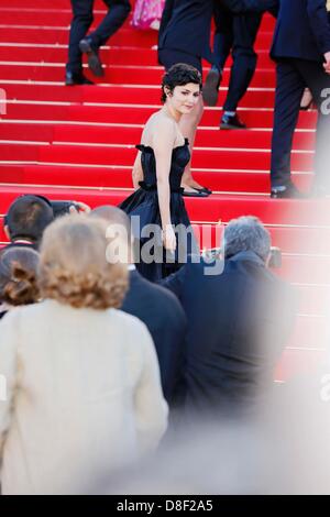 25 maggio 2013 - Cannes, Ca, Francia - Audrey Tautou.Venere in pelliccia premiere.66Cannes Film Festival.Cannes, Francia.Maggio 25, 2013.(Immagine di credito: © Roger Harvey/Globe foto/ZUMAPRESS.com) Foto Stock