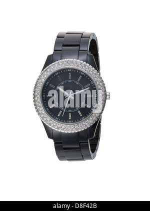 Bella ed elegante orologio da polso decorata da diamond Foto Stock