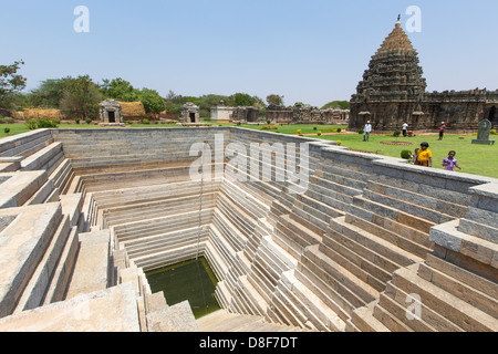 E Stepwell Mahadeva tempio, Itigi, Karnataka, India Foto Stock
