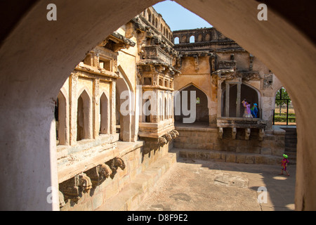 Queens bagno, Hampi, India Foto Stock