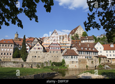 Germania Baden-Wuerttemberg, Schwäbisch Hall, case, pacifica e armoniosa, Deutschland, Baden-Württemberg, Schwäbisch Hall, Foto Stock