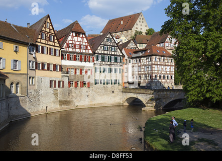 Germania Baden-Wuerttemberg, Schwäbisch Hall, case, pacifica e armoniosa, Deutschland, Baden-Württemberg, Schwäbisch Hall, Foto Stock