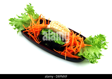 Il sushi fatto ​​from gamberi e alghe,il Sushi è un cibo giapponese. Foto Stock