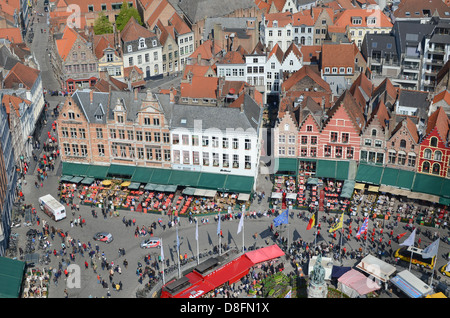 La città storica di Bruges, Fiandre Occidentali, Belgio. Foto Stock