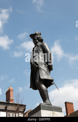 Statua di Boswell Piazza del Mercato Lichfield Staffordshire Foto Stock