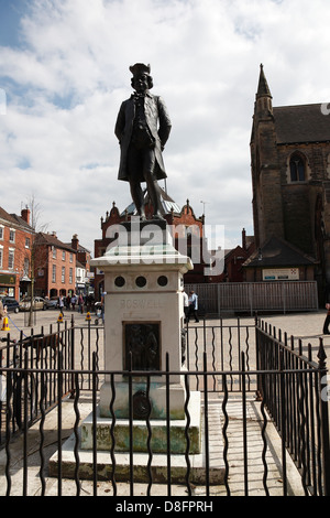 Statua di Boswell Piazza del Mercato Lichfield Staffordshire Foto Stock