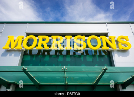 Morrisons supermercato segno / logo Foto Stock