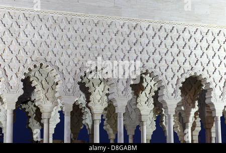 Dettaglio del Mausoleo di Mohammed V a Rabat il Marocco Foto Stock