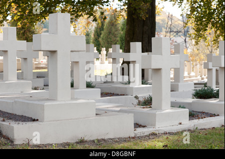 Il cimitero militare Foto Stock