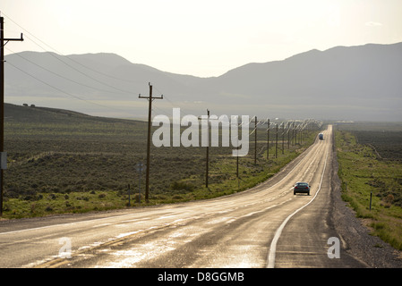 Autostrada 36 nel grande bacino zona dello Utah. Foto Stock