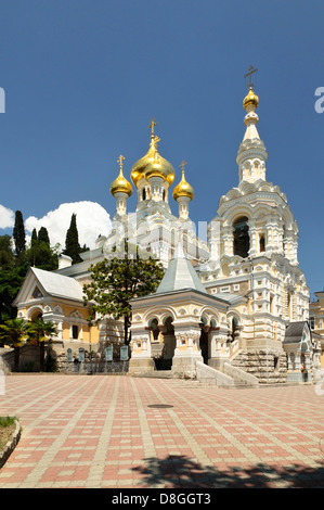 Cattedrale di Alexander Nevski, Yalta, Crimea, Ucraina Foto Stock