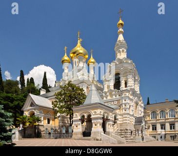 Cattedrale di Alexander Nevski, Yalta, Crimea, Ucraina Foto Stock