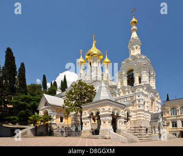 Cattedrale di Alexander Nevski, Yalta, Crimea, Ucraina Foto Stock