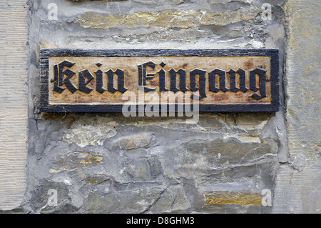 kein Eingang Foto Stock