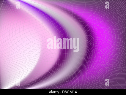 Sfondo viola con griglia di curva Foto Stock