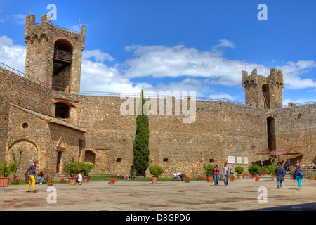 All'interno della Fortezza di Montalcino, Toscana, Italia Foto Stock