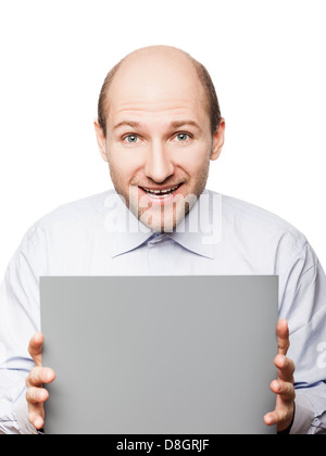 Scheda vuota in mano Foto Stock