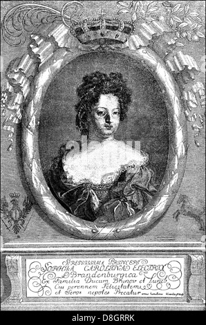 Sophia Charlotte di Hannover, 1668-1705, la regina consorte di Prussia come moglie di Federico I di Prussia, secolo XVII, Germania, e Foto Stock