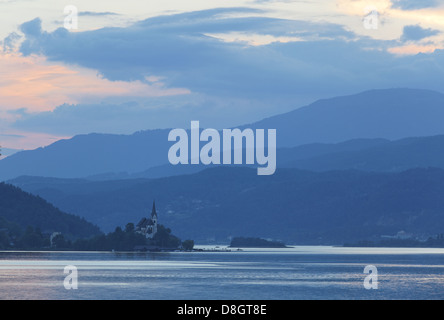 L'Austria, in Carinzia Wörthersee, Lago, Maria Wörth (paese), il cielo di sera, Österreich, Carinzia; Wörthersee, vedere, Maria Wörth Foto Stock