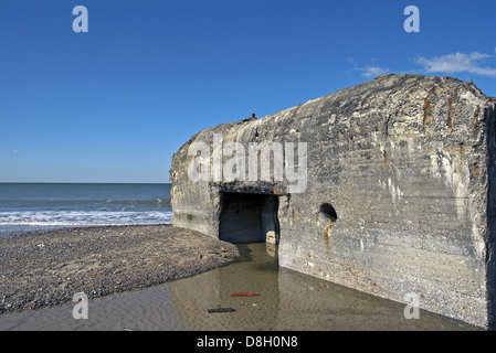 Bunker @ la costa danese Foto Stock