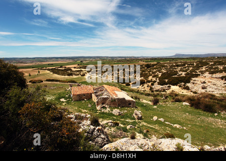 La rovina di casa in campo vicino Almancer Valencia Spagna Foto Stock