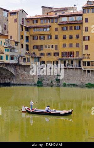 Vista verso le facciate del Borgo San Jacopo, Firenze, Toscana, Italia, Europa Foto Stock