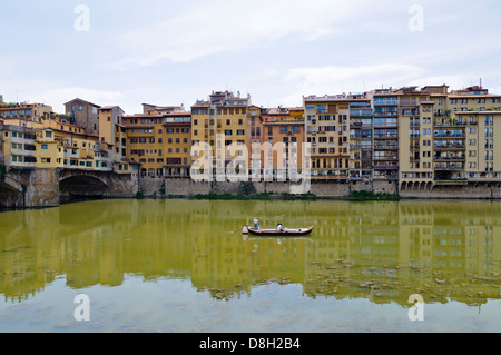 Vista verso le facciate del Borgo San Jacopo, Firenze, Toscana, Italia, Europa Foto Stock