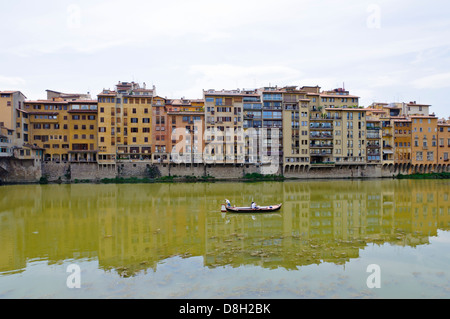 Vista verso le facciate del Borgo San Jacopo, Firenze, Toscana, Italia, Europa Foto Stock