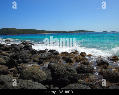 Il pittoresco litorale Culebra, Puerto Rico Foto Stock