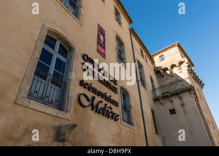 Informazioni turistiche di Pézenas, Hérault, Languedoc-Roussillon, Francia Foto Stock