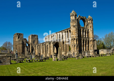 ELGIN CATHEDRAL IN PRIMAVERA UNA VISTA DELLA STRUTTURA PRINCIPALE MORAY Scozia Scotland Foto Stock