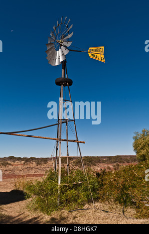 Ben 33, vento pompa acqua, CANNING STOCK ROUTE, Australia occidentale, Australia Foto Stock