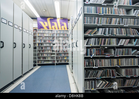 Jaffa, Israele. I dischi e i CD audio Archivio del 'Galgalatz' stazione radio Foto Stock