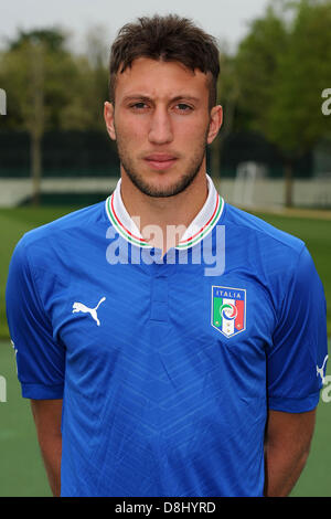 Vasco Regini (ITA), 28 maggio 2013 - Calcio : U-21 Italia team ufficiale della sessione di foto per la UEFA sotto-21 campionato (EURO) al Centro Tecnico di Milanello Milanello, Italia. (Foto di Maurizio Borsari/AFLO) Foto Stock