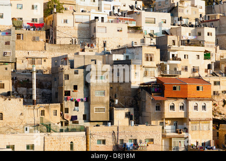 Villaggio di Silwan a Gerusalemme, Israele Foto Stock