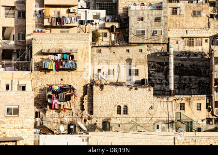 Villaggio di Silwan a Gerusalemme, Israele Foto Stock