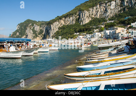 Porto di Capri, Costiera Amalfitana, Campania, Italia Foto Stock