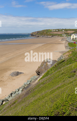 Ampia Oasi Beach St sposa la baia di Pembrokeshire in Galles Il Pembrokeshire Coast National Park. A poche miglia da Haverfordwest Foto Stock