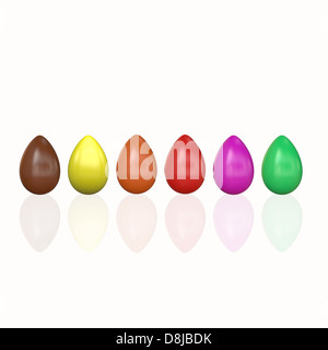 Colorate le uova di pasqua Foto Stock