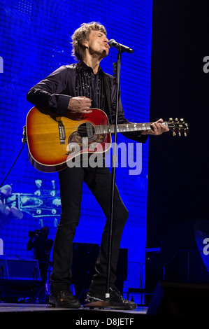 Mick Jagger, cantante dei Rolling Stones esegue durante la loro '50 e contando' tour di Toronto, Ontario, Canada. 052513 Foto Stock